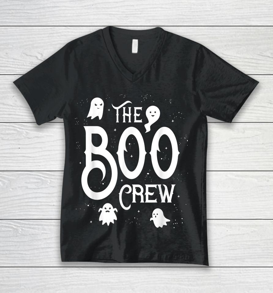 The Boo Crew Halloween Ghost Costume Unisex V-Neck T-Shirt