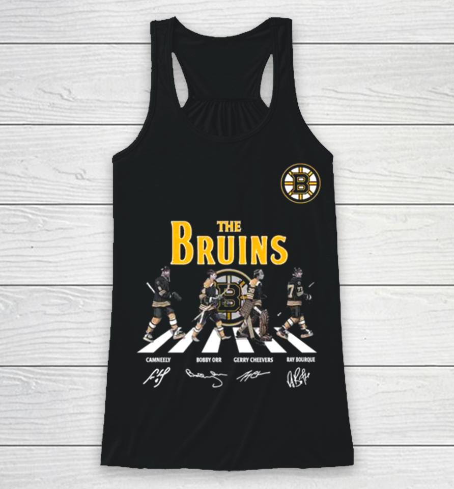 The Boston Bruins Cam Neely Bobby Orr Gerry Cheevers Ray Bourque Abbey Road Signatures 2023 Racerback Tank