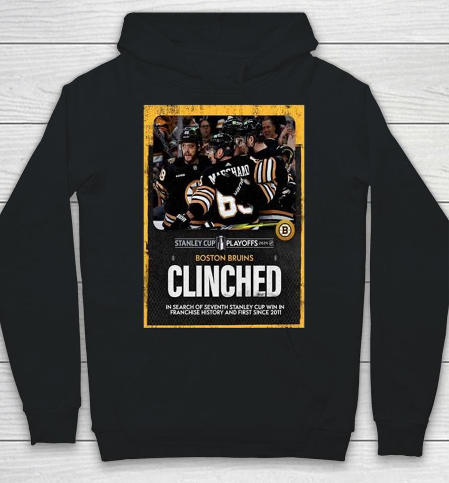 The Boston Bruins Have Clinched A Spot In The Stanley Cup Playoffs 2024 Nhl For The Eighth Straight Year Hoodie