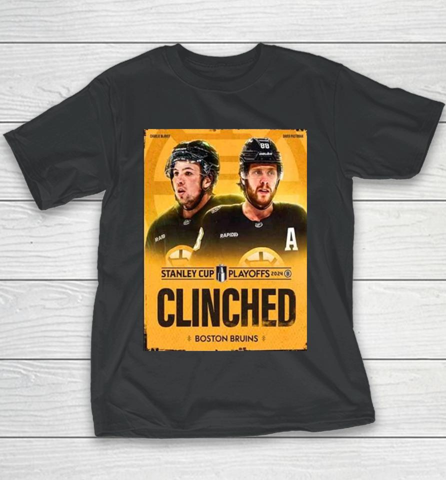 The Boston Bruins Have Secured Their Spot In The Stanley Cup Playoffs 2024 Nhl Youth T-Shirt