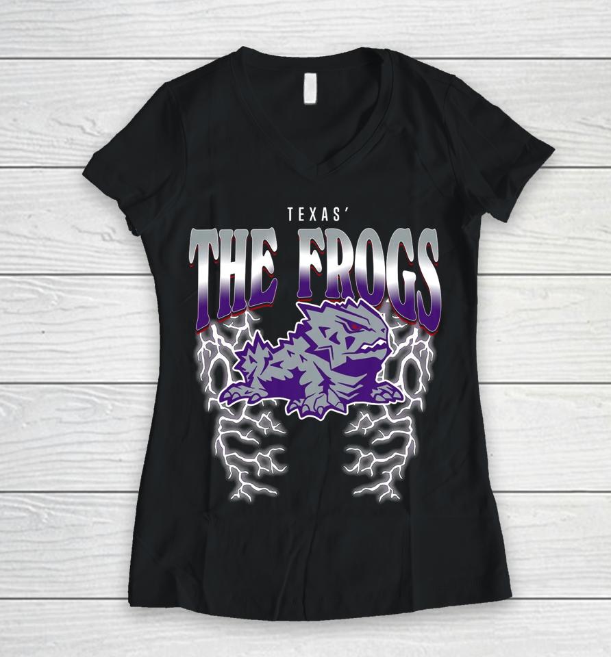 The Boys Frogs Lightning Women V-Neck T-Shirt