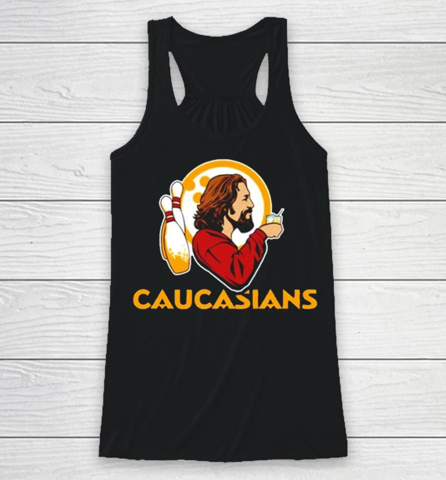 The Caucasians Bowling Logo Racerback Tank