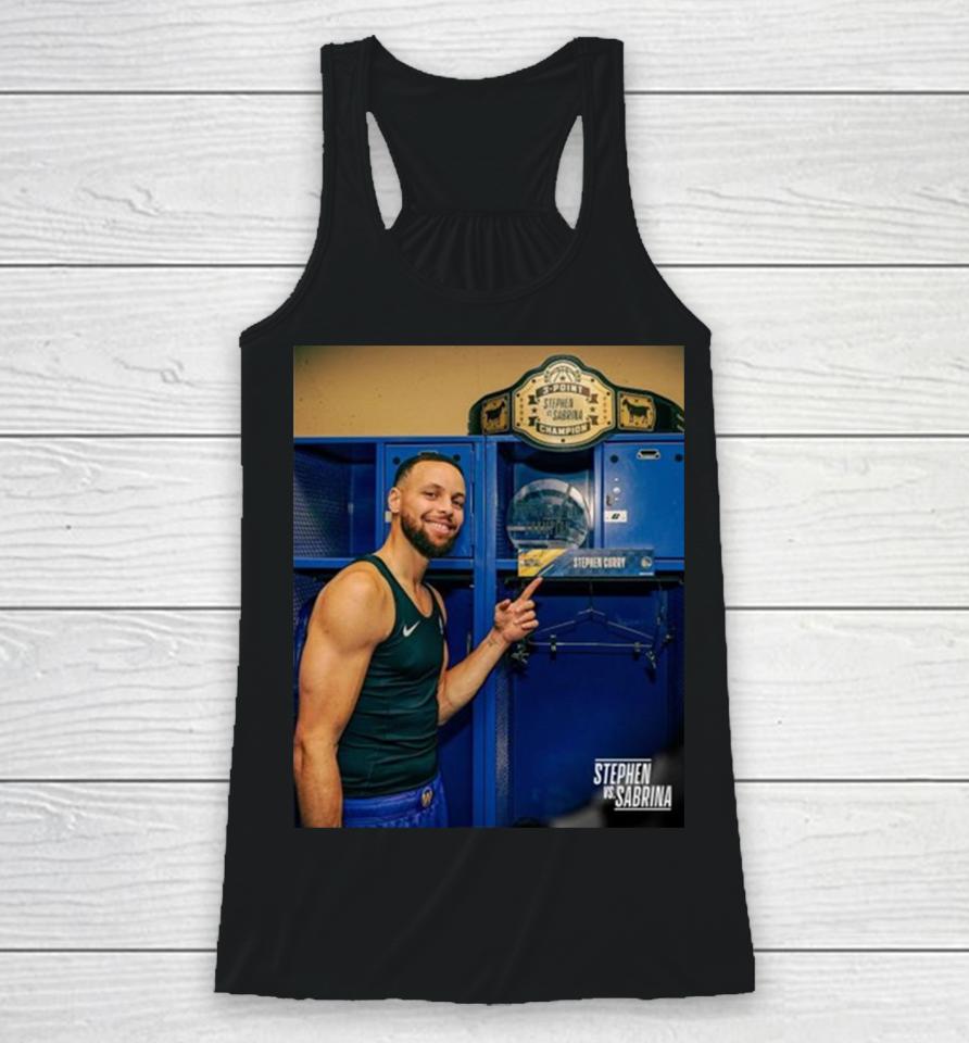 The Champ And His Belt Steph Curry Is The First Ever Winner Of The Nba Vs Wnba 3 Point Challenge Racerback Tank