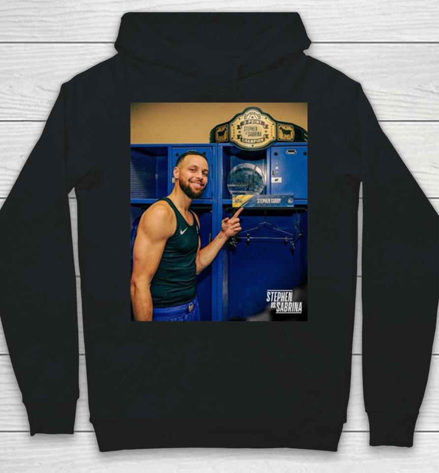 The Champ And His Belt Steph Curry Is The First Ever Winner Of The Nba Vs Wnba 3 Point Challenge Hoodie
