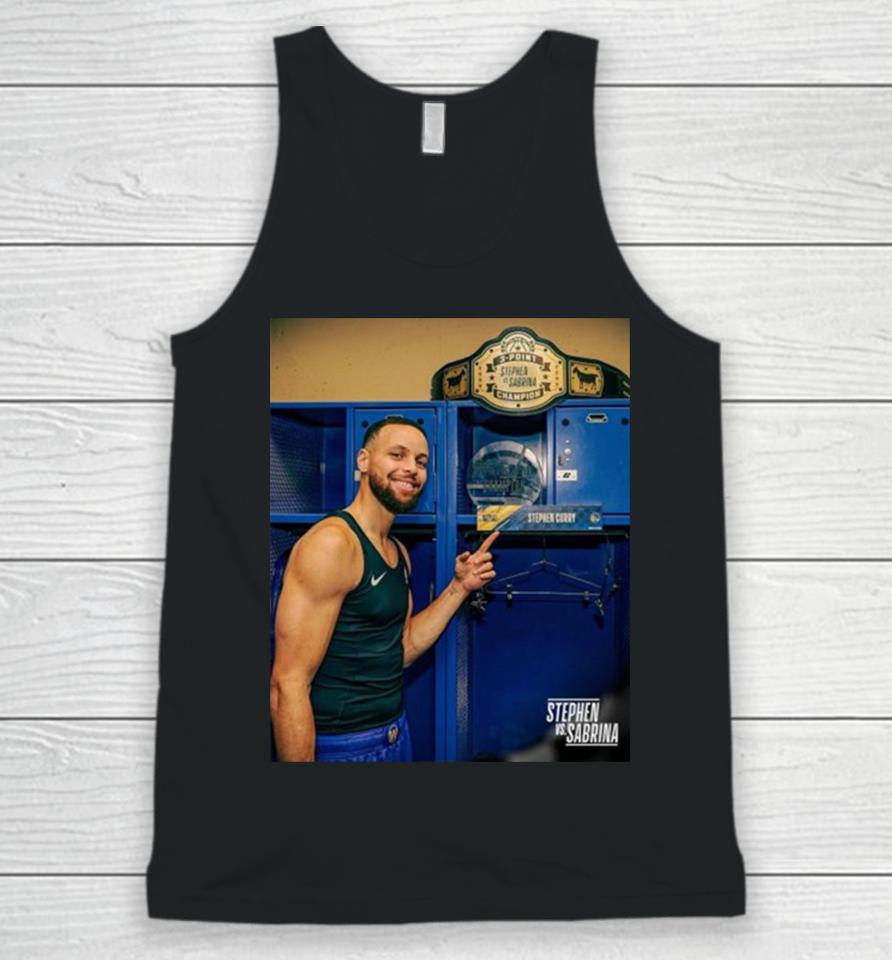 The Champ And His Belt Steph Curry Is The First Ever Winner Of The Nba Vs Wnba 3 Point Challenge Unisex Tank Top