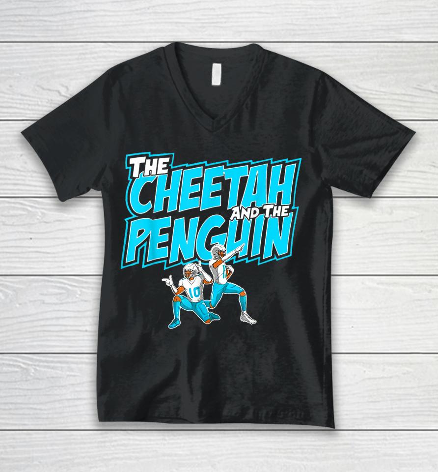 The Cheetah And The Penguin Unisex V-Neck T-Shirt