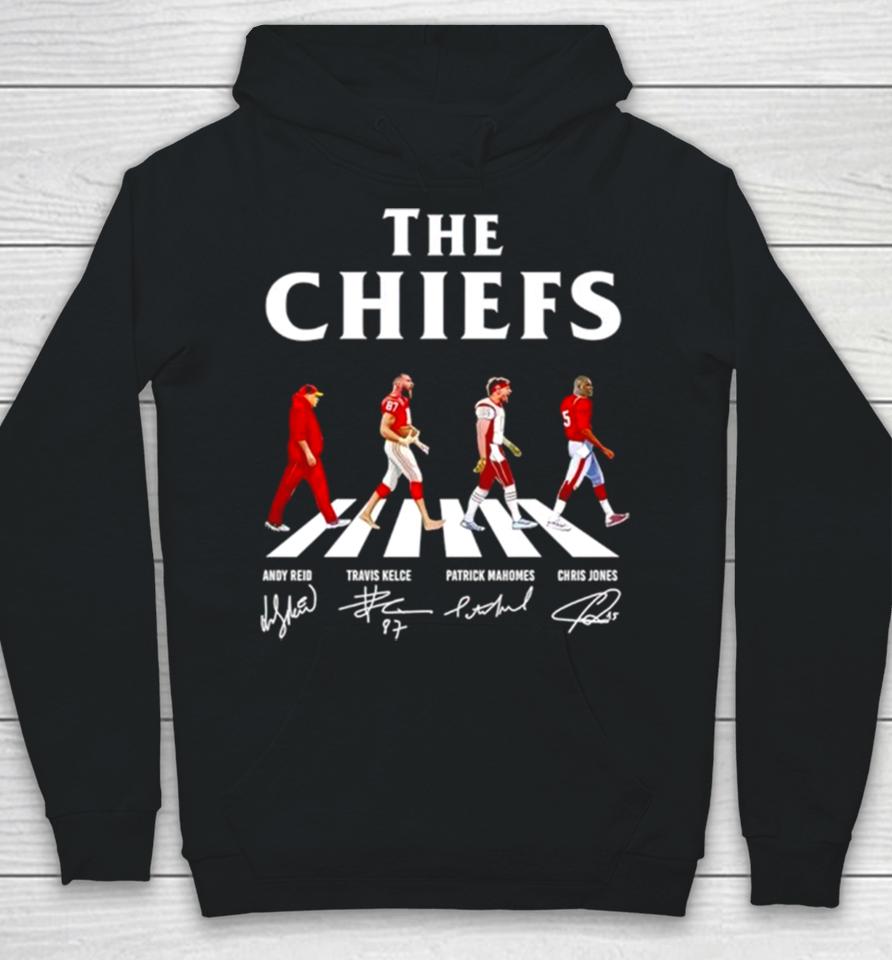 The Chiefs Abbey Road Andy Reid Travis Kelce Patrick Mahomes Signatures Hoodie