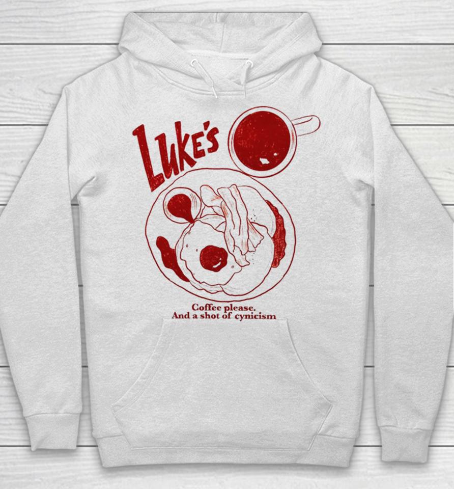 The Clique Clothing Co Luke’s Coffee Please And A Shot Of Cynicism Art Design Hoodie