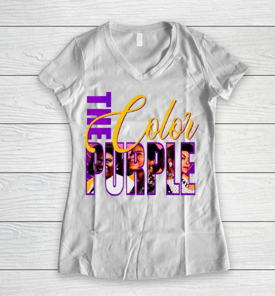 The Color Purple Movie 2023 Black Girl Magic Women V-Neck T-Shirt