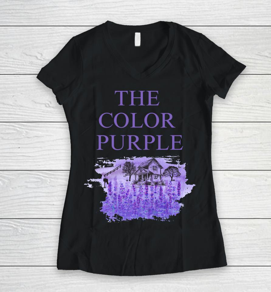 The Color Purple Movie Film Collector's Items Merch Gifts Women V-Neck T-Shirt