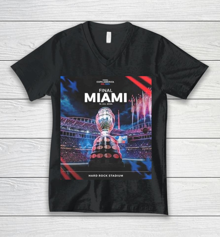 The Conmebol Copa America Usa 2024 Final At Hard Rock Stadium Miami July 14Th 2024Shirts Unisex V-Neck T-Shirt