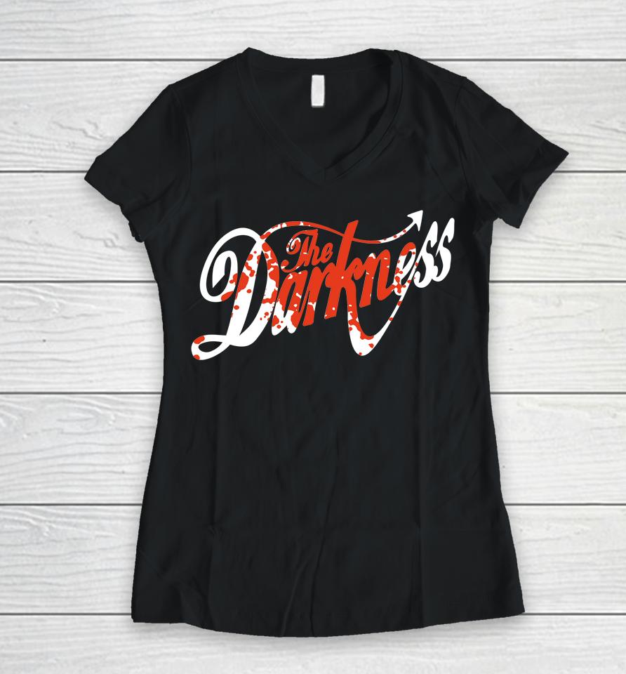 The Darkness Logo Women V-Neck T-Shirt