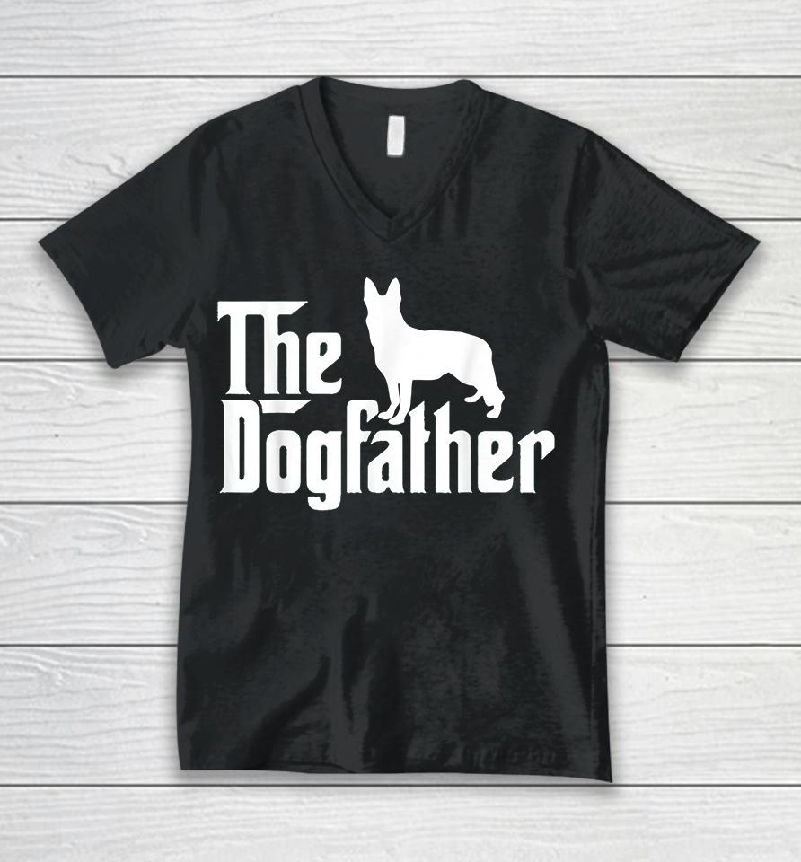 The Dogfather German Shepherd Unisex V-Neck T-Shirt