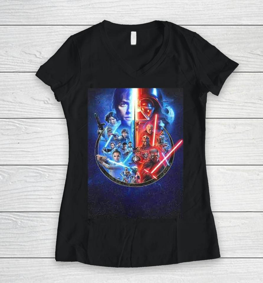 The Entire Skywalker Saga Will Be Re Released In Theaters On May 4Th 2024 Women V-Neck T-Shirt