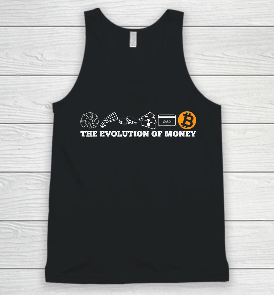 The Evolution Of Money Bitcoin Btc Crypto Cryptocurrency Unisex Tank Top