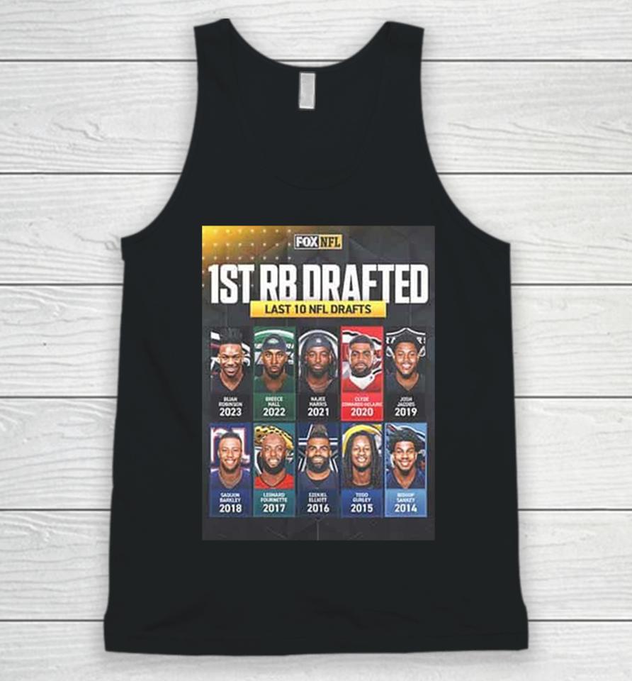 The First Rb Taken In The Nfl Draft Over The Last 10 Years Unisex Tank Top