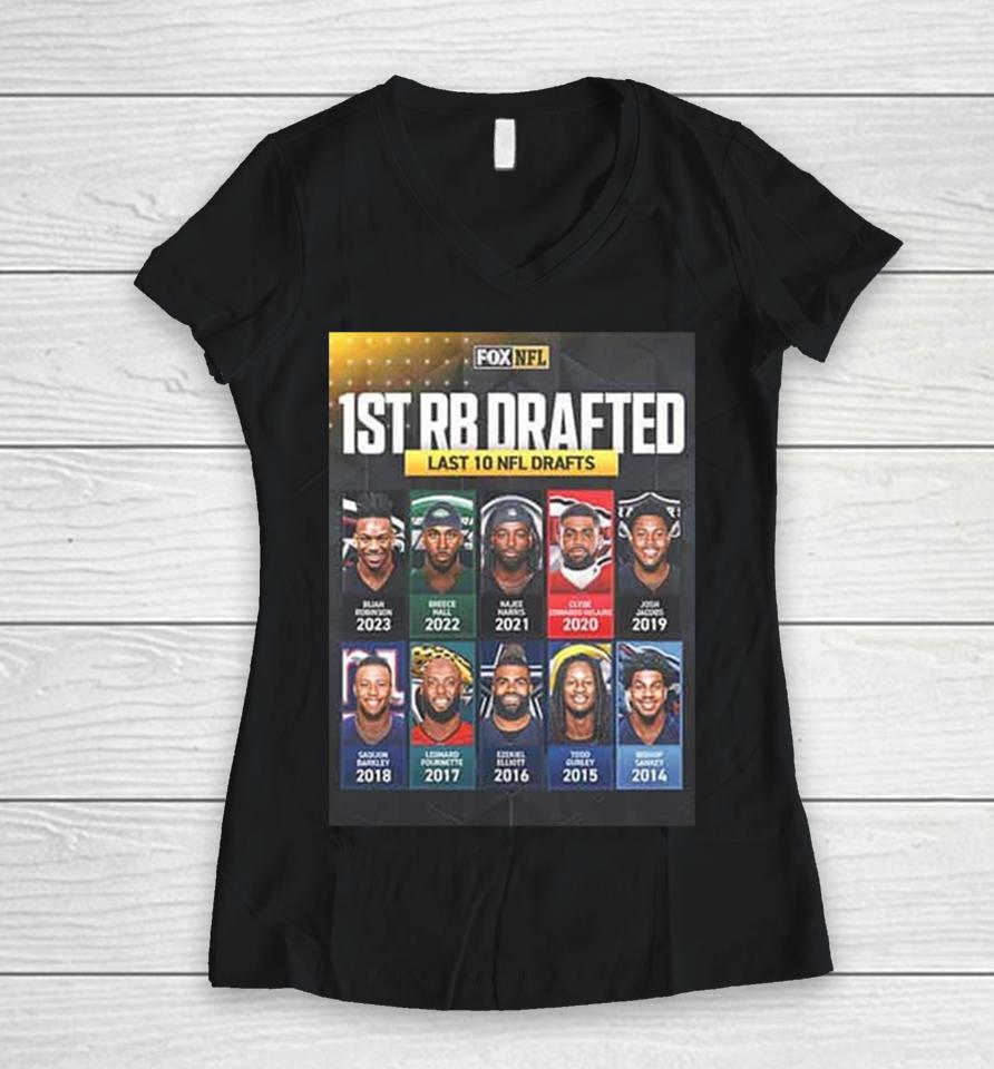 The First Rb Taken In The Nfl Draft Over The Last 10 Years Women V-Neck T-Shirt