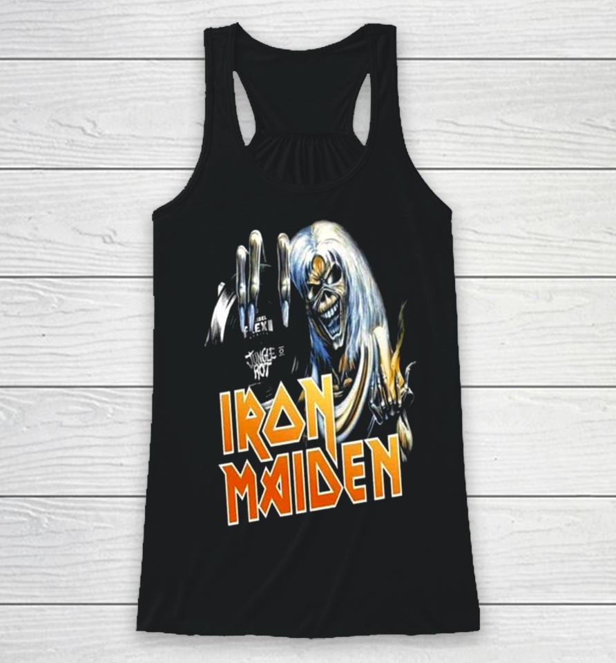The Flexi Series Debut Of Death Metal Vets Jungle Rot Iron Maiden Racerback Tank
