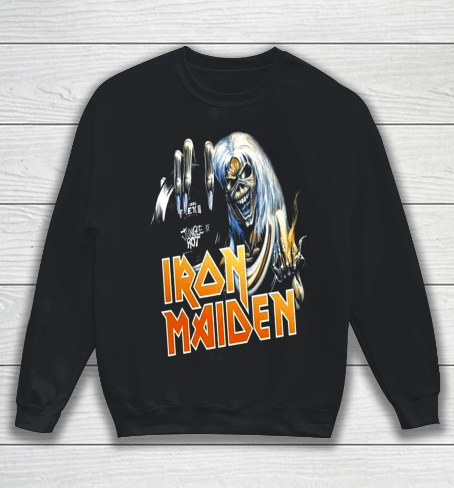 The Flexi Series Debut Of Death Metal Vets Jungle Rot Iron Maiden Sweatshirt