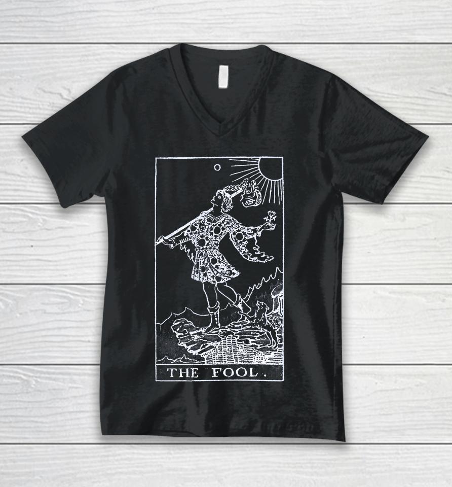 The Fool Tarot Card Unisex V-Neck T-Shirt
