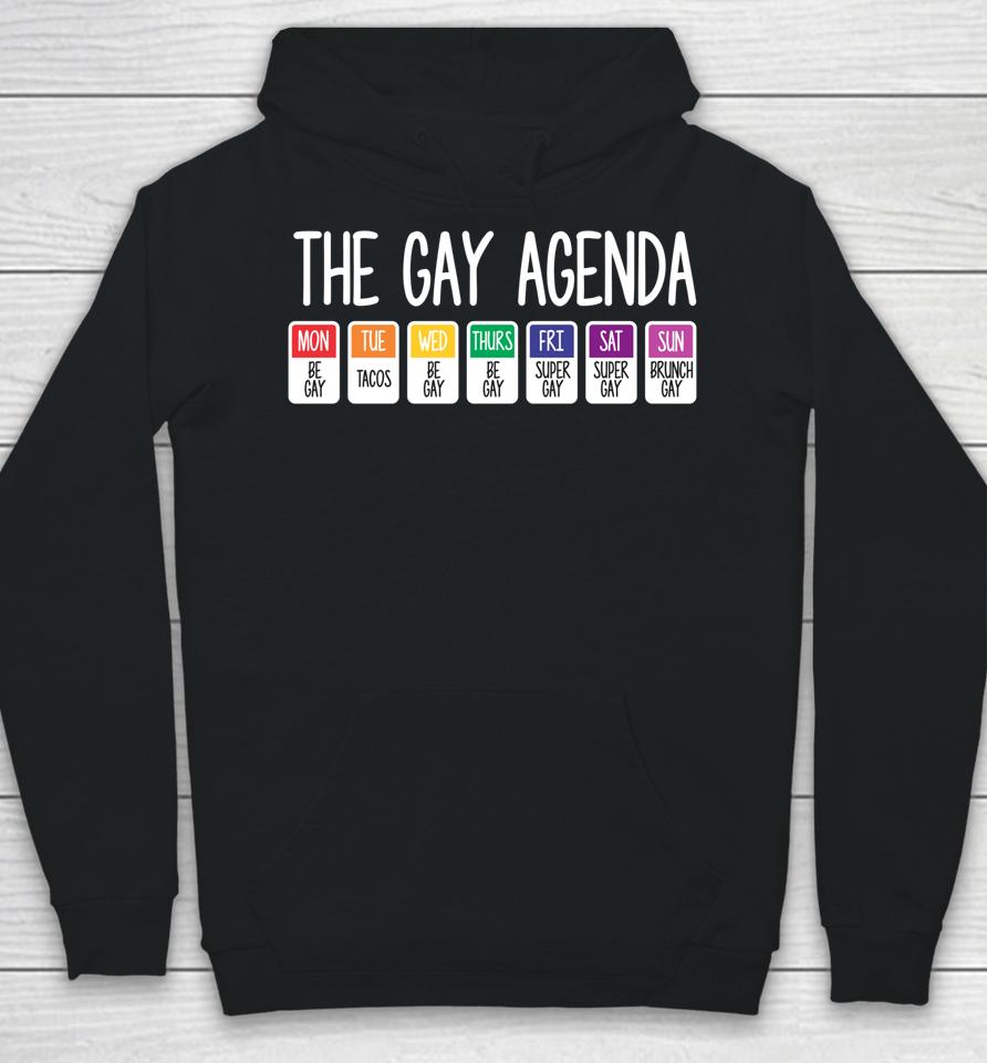 The Gay Weekly Agenda Funny Lgbt Pride Rainbow Hoodie