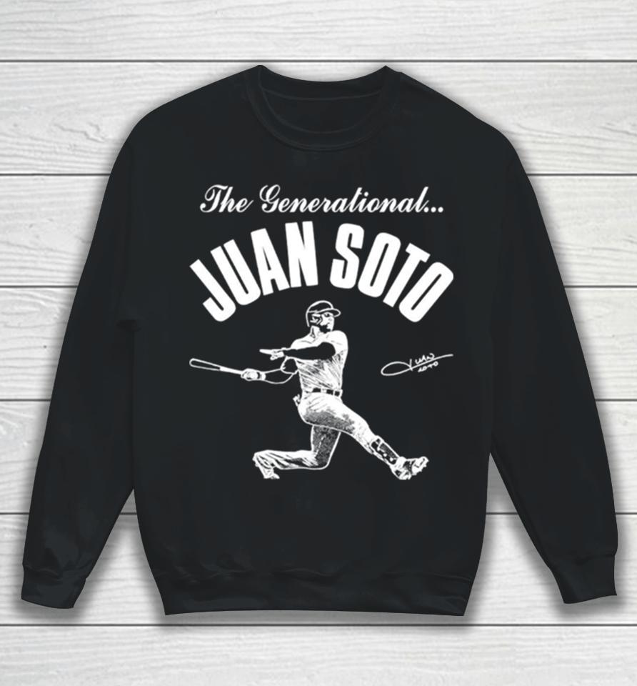 The Generational Juan Soto New York Yankees Mlb Signature Sweatshirt