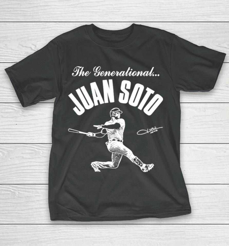 The Generational Juan Soto New York Yankees Mlb Signature T-Shirt