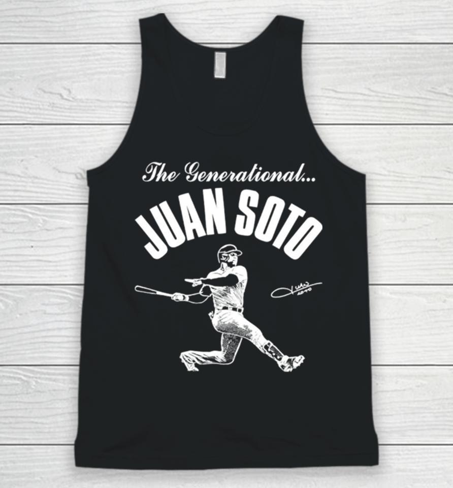 The Generational Juan Soto New York Yankees Mlb Signature Unisex Tank Top