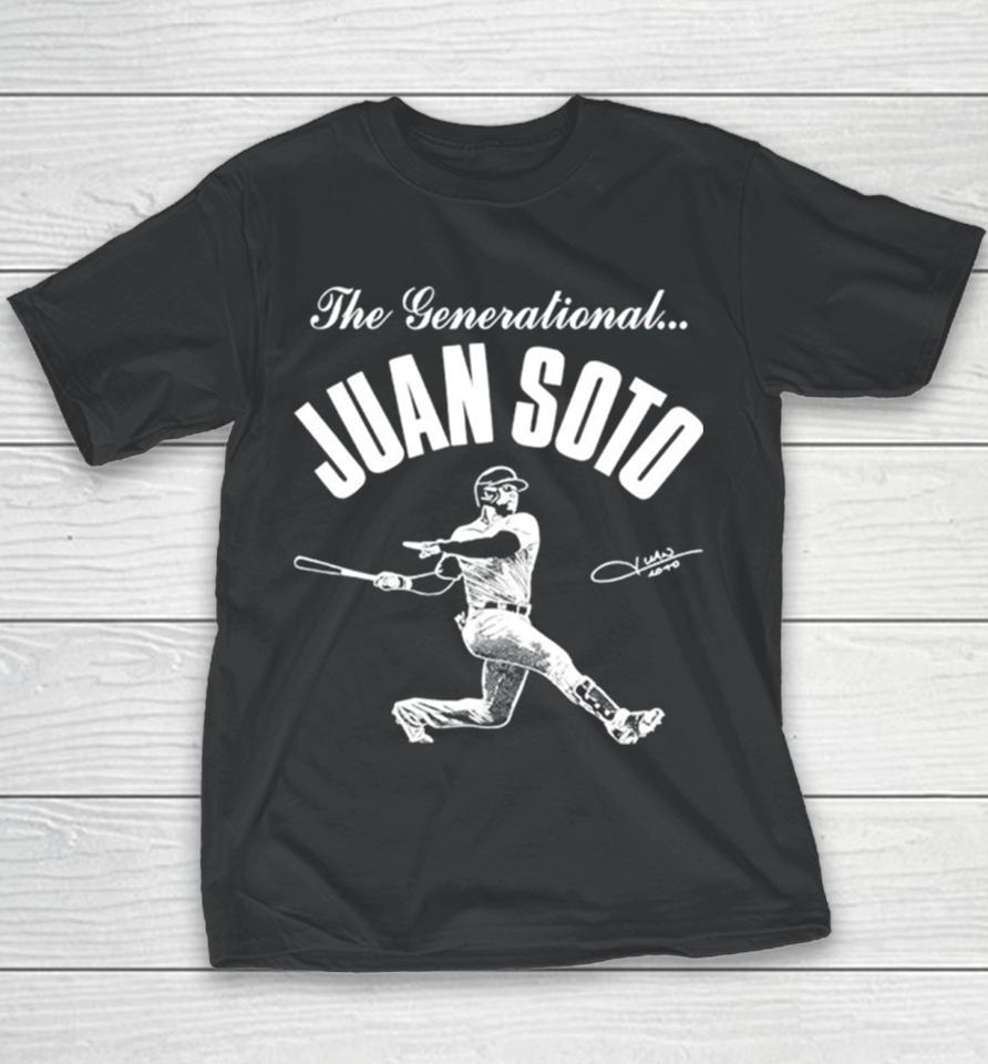 The Generational Juan Soto New York Yankees Mlb Signature Youth T-Shirt
