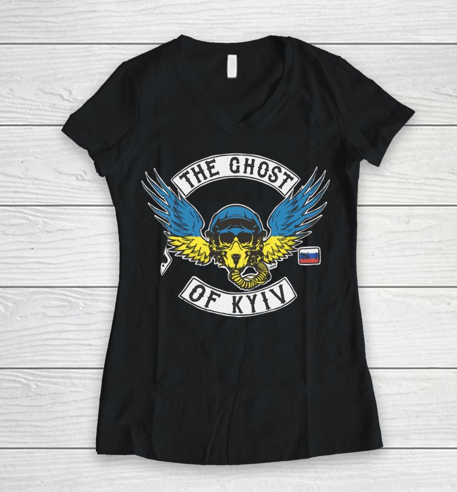 The Ghost Of Kyiv Women V-Neck T-Shirt