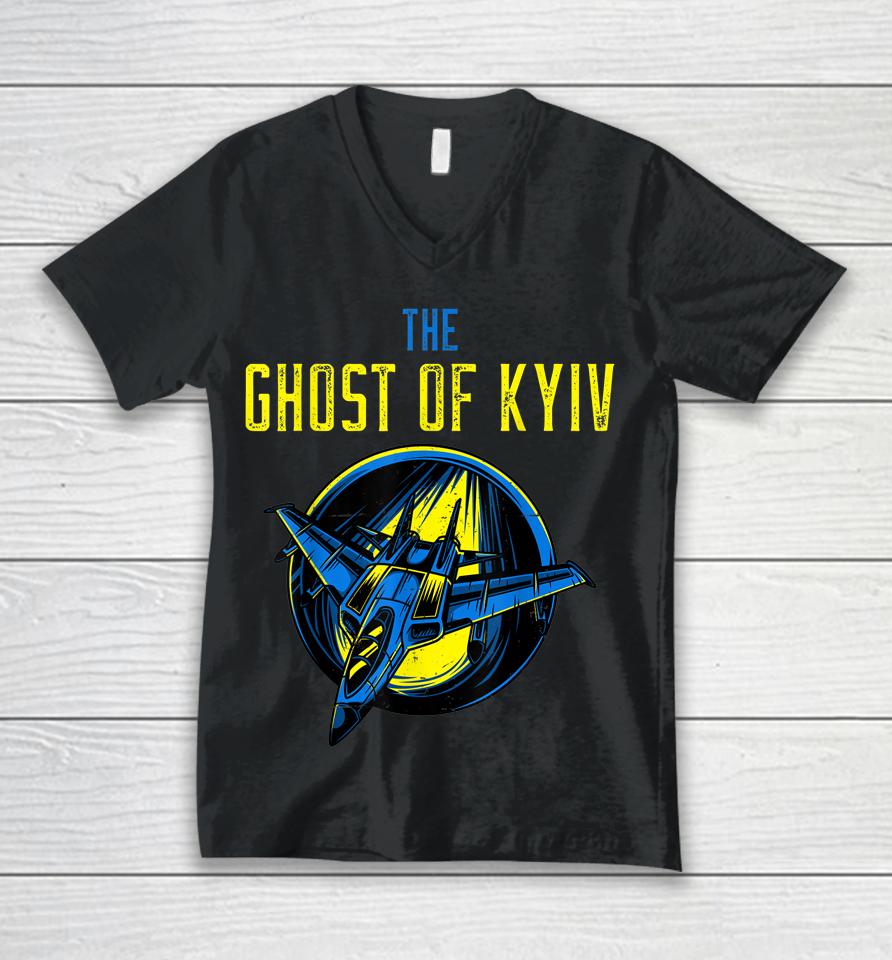 The Ghost Of Kyiv Unisex V-Neck T-Shirt