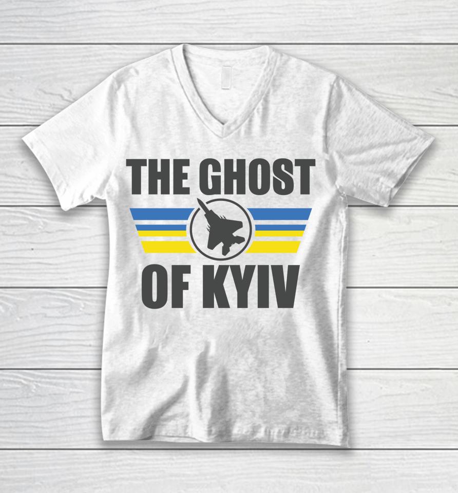 The Ghost Of Kyiv Unisex V-Neck T-Shirt