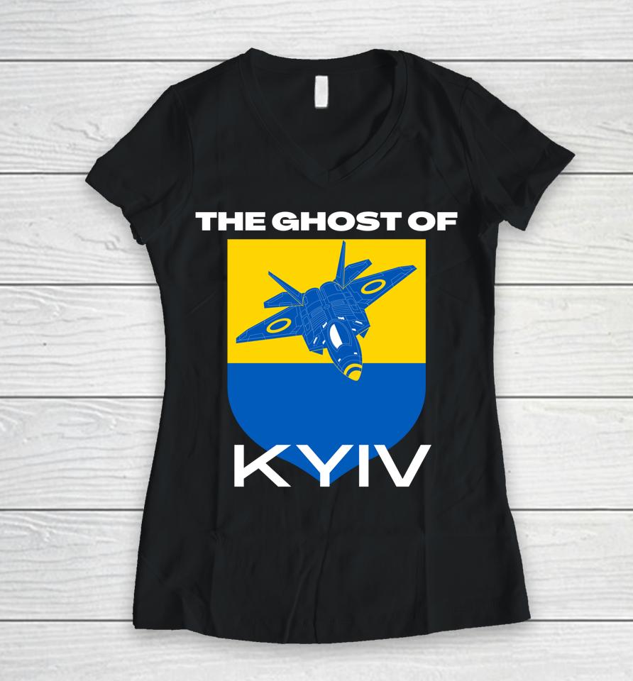 The Ghost Of Kyiv Women V-Neck T-Shirt