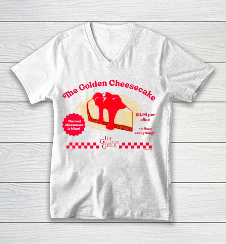 The Golden Girls The Golden Cheesecake Vintage Unisex V-Neck T-Shirt