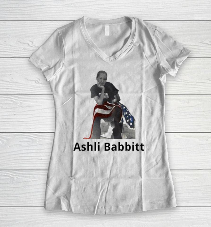 The Good Liars Ashli Babbitt Women V-Neck T-Shirt