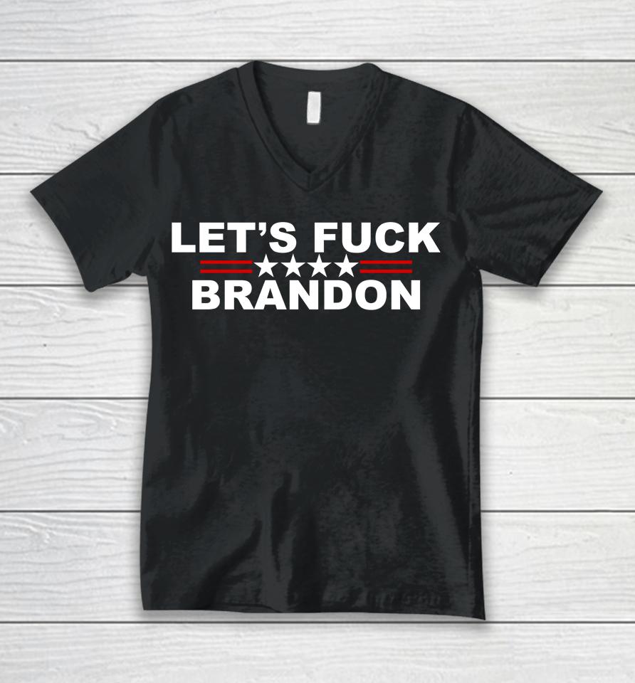 The Good Liars Let's Fuck Brandon Unisex V-Neck T-Shirt