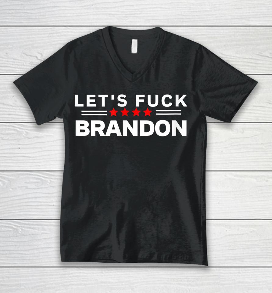 The Good Liars Let's Fuck Brandon Unisex V-Neck T-Shirt