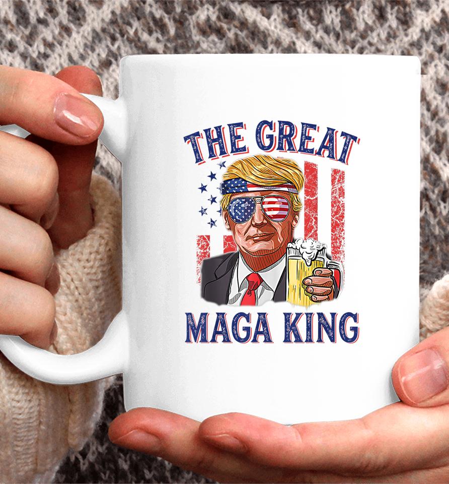 The Great Maga King Funny Trump Beer Us Flag Ultra Mega King Coffee Mug