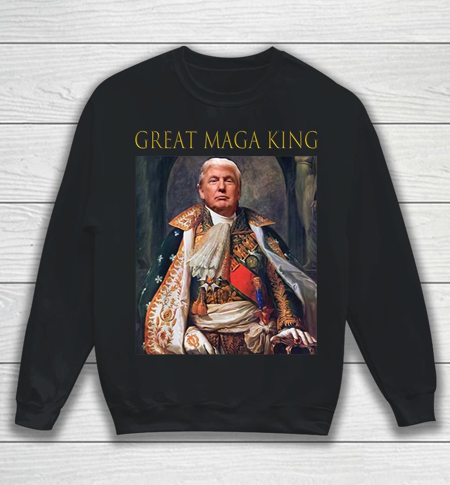 The Great Maga King Funny Trump Ultra Maga King Sweatshirt