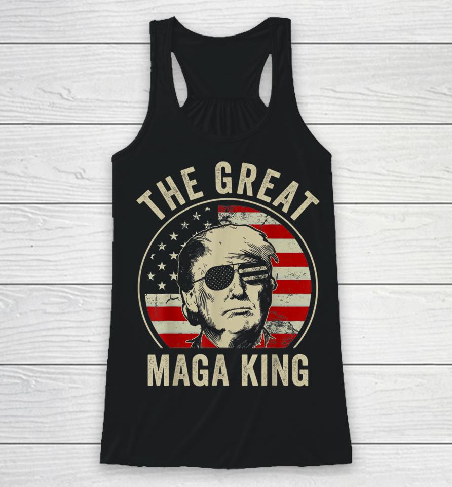 The Great Maga King Funny Trump Ultra Maga King Racerback Tank