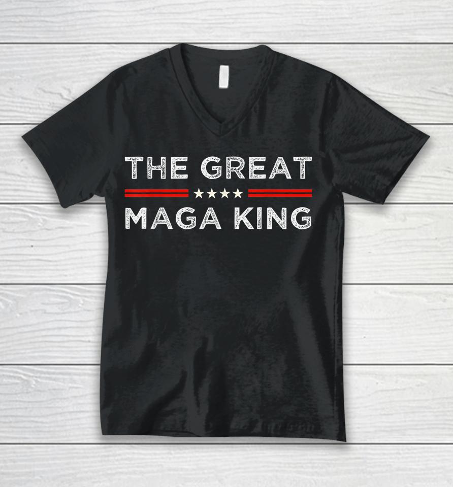 The Great Maga King Unisex V-Neck T-Shirt
