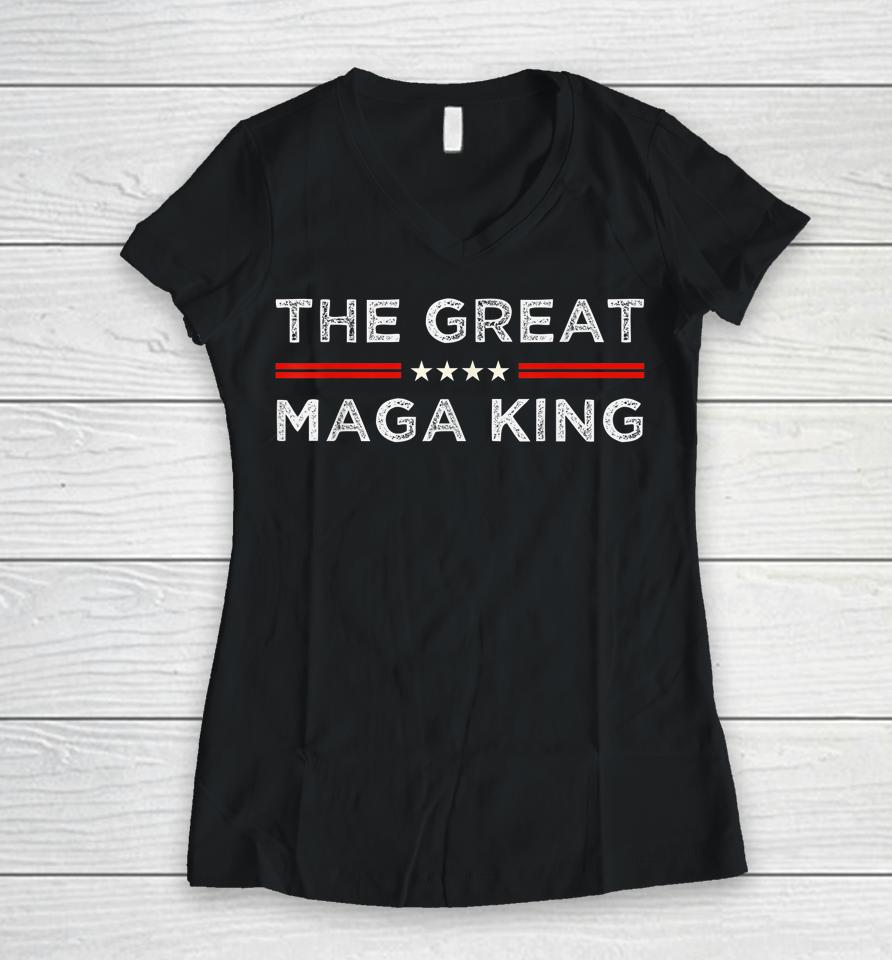 The Great Maga King Women V-Neck T-Shirt