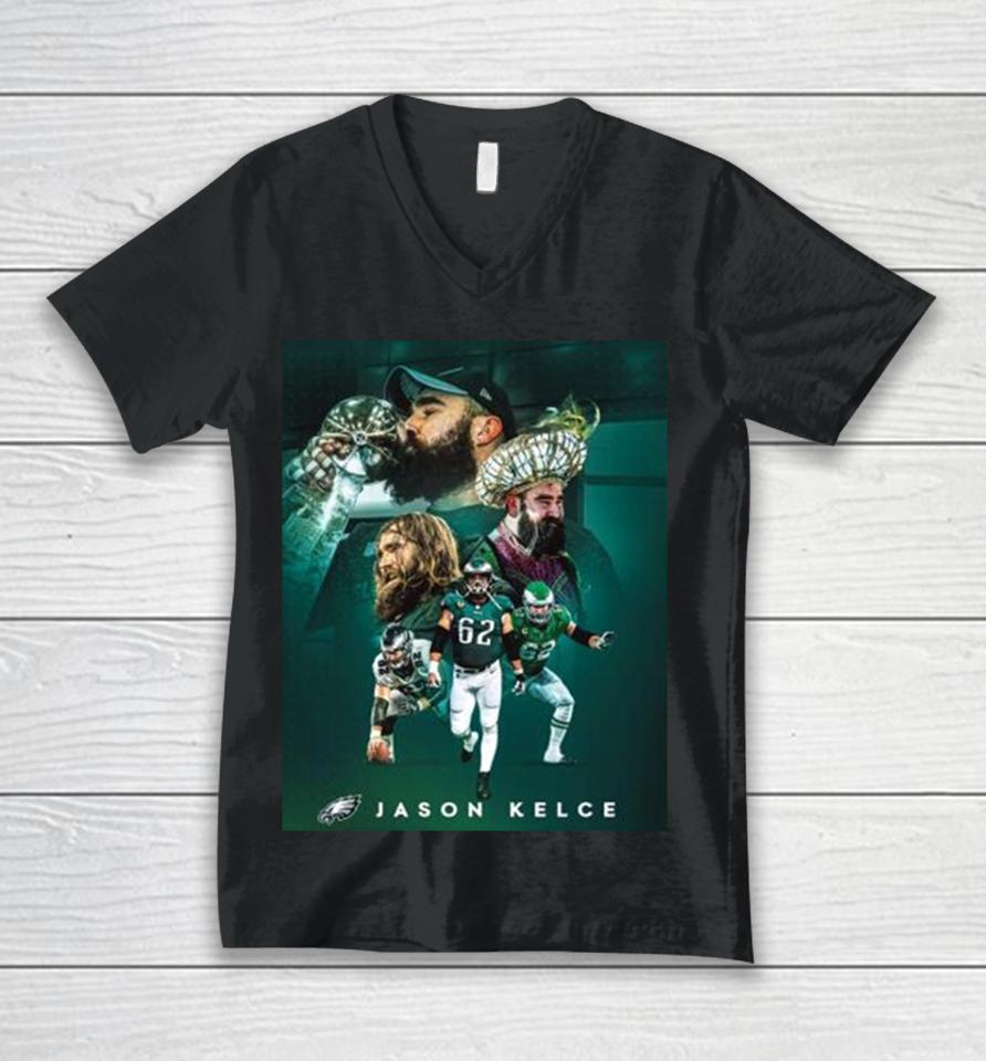 The Greatest To Ever Do It Congratulations On An Incredible Nfl Career Jason Kelce Philadelphia Eagles Unisex V-Neck T-Shirt
