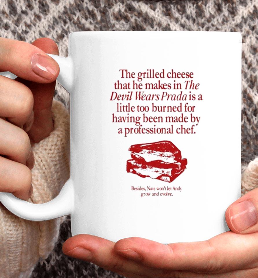 The Grilled Cheese That He Makes In The Devil Wears Prada Is A Little Too Burned Red Vintage Coffee Mug
