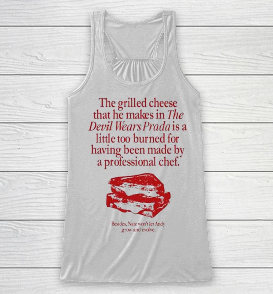The Grilled Cheese That He Makes In The Devil Wears Prada Is A Little Too Burned Red Vintage Racerback Tank