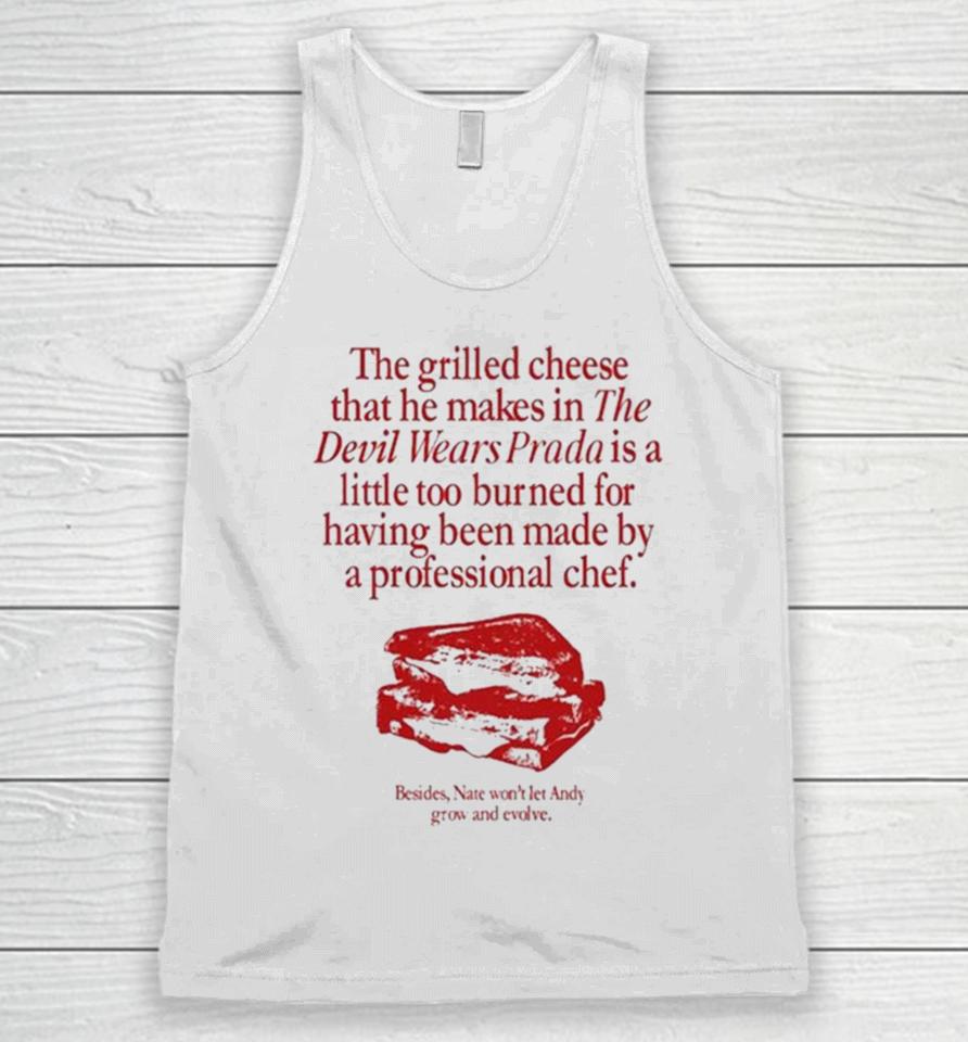 The Grilled Cheese That He Makes In The Devil Wears Prada Is A Little Too Burned Red Vintage Unisex Tank Top