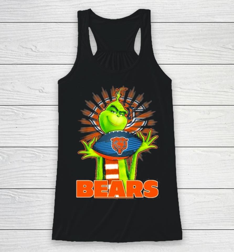 The Grinch And Chicago Bears Nfl Racerback Tank