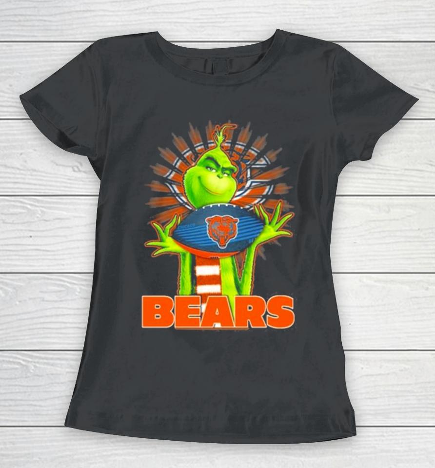 The Grinch And Chicago Bears Nfl Women T-Shirt