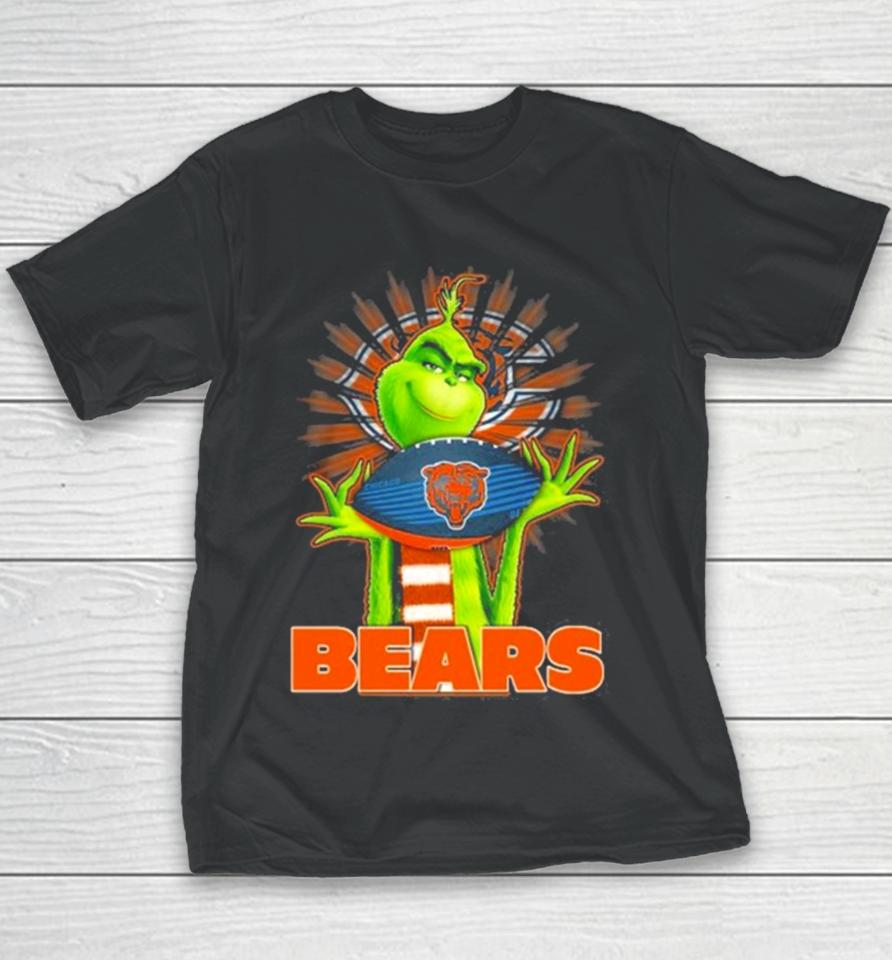 The Grinch And Chicago Bears Nfl Youth T-Shirt