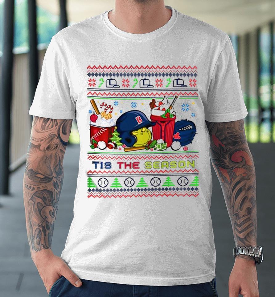 The Grinch Boston Red Sox Tis The Damn Season Ugly Christmas Premium T-Shirt